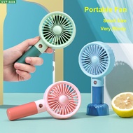 Portable Fan Strong Wind USB Fan Handheld Small Fan USB Rechargeable Mini Fan Desktop Fan