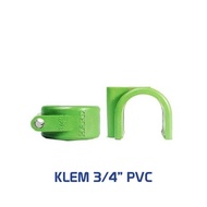 HIJAU HARD 3/ Pipe Clamp 4" 3/4 In Inch Green PVC Pipe Clamp/ Pipe Clamp