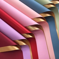 20 Sheets Flower Wrapping Paper Bicolor Gold Cellophane Bouquet Paper Two Colors Flower Wrapping Pap