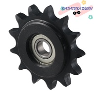 CHIHIRO1ZQRV Chain Idler Sprocket, C45 Carbon Steel 10mm Bore 1/2" Pitch Convex Idler Gear, Durable 