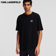 KARL LAGERFELD - RTW-1 AUTOGRAPH LINEN BLEND T-SHIRT