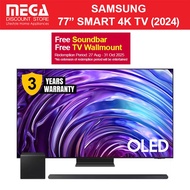 SAMSUNG QA77S95DAKXXS 77" OLED 4K S95D SMART TV / Free Wallmount + S800D Soundbar Redeem From Samsun