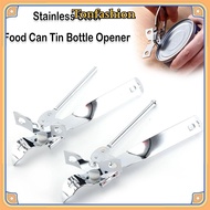TONFASHION Tin-Opener, Manual Multifunctional Food Can Opener, Portable Stainless Steel Bottle Opene