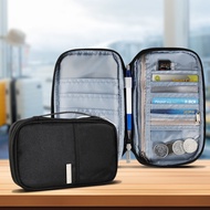 Dompet Paspor Travel Organizer Dokumen Passport Holder Ritsleting Banyak Slot Tiket Pesawat Kartu AT