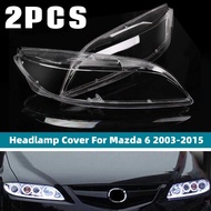 1Pair Front Headlight Lens Cover For Mazda 6 2003 2004 2005 2006-2015 Clear Headlamp Shell Transpare