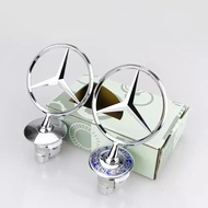 1Pcs 44mm 3D Zinc Alloy Car Front Hood Emblem Bonnet Label Badge for Mercedes Benz W204 W210 W220 W2