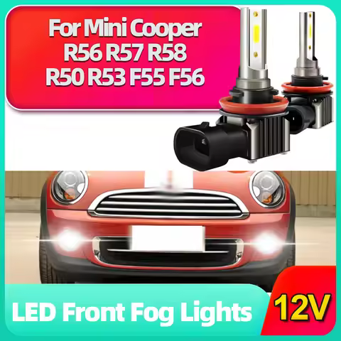 2Pcs H11 H8 LED Bulbs 15000LM Car Fog Lights 6000K For Mini Cooper R56 R57 R58 R50 R53 F55 F56 Clubm