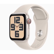 Apple Watch SE 智能手錶 GPS+流動網絡 40mm星光色鋁金屬錶殼星光色運動錶帶M/L -