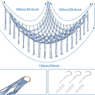 Children's Room Doll Storage Net Pocket Hand-woven Cotton Rope Storage Net Pocket Doll Toy Wall-moun