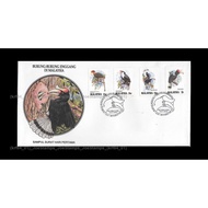 (Average Condition) 1983 Hornbills of Malaysia FDC with stamps Average (Toned & tone spots)
