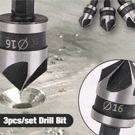 KingD 3Pcs Hex Countersink Boring Set For Metal Drill Bit Tools Hexagonal Carbon Steel