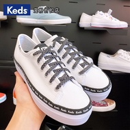 Keds Thick-Soled White Shoes Printed logo Letter Canvas Shoes Casual Sneakers Preppy Style Women's Shoes Temperament Age-Reducing well