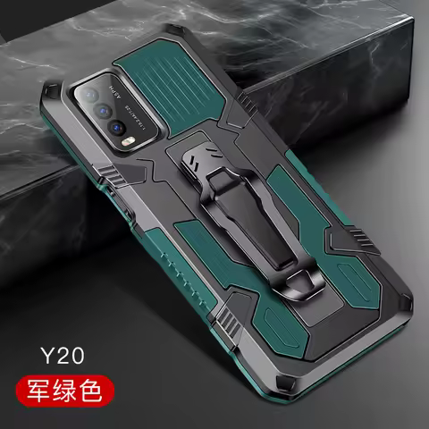 Armor Case For Vivo Y20 Case V2029 Shockproof Belt Clip Holster Cover For Vivo Y20 Y20i 6.51" V2027 