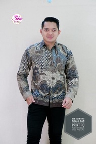 peksi kembang kemeja batik solo pria lengan panjang full furing Zein