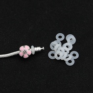 3 Colors Red Black White Elastic Silicon Silica Rubber Safety Stopper Charms for Jewelry Making Fit 