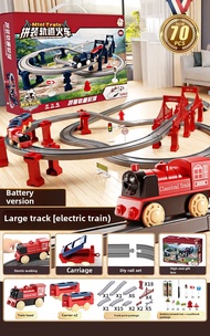 Electric Train Set with Track Childrens Toy Boys Car Educational 3 to 6 Years Old Baby Gift Electric