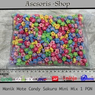 Small Mini Cherry Blossom Candy Beads | Mini Milk Pastel Cherry Blossom Candy Beads | Pastel Mix Can