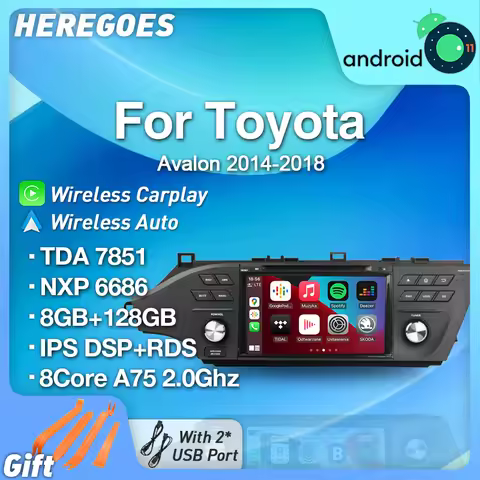 Carplay 8" IPS DSP Android 11.0 Car DVD Player For Toyota Avalon 4 IV XX40 2012 - 2018 GPS Radio Ste