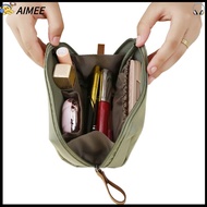 AIMEE Dacron Dacron กระเป๋าเครื่องสำอางแต่งหน้า หลายสี จุได้มาก กระเป๋าเก็บของสำหรับเดินทาง กันน้ำกั