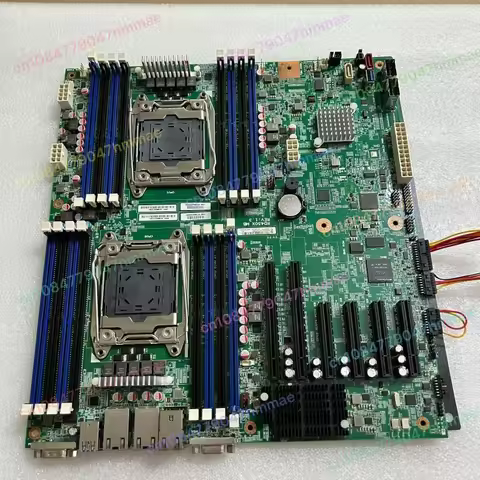 X99 Dual Socket E5-2680V4 Server Board C612 Chip E-ATX, Dual NVMe RAID Workstation Motherboard for X