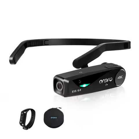 4K Video Camera for Blogger, Ordro EP6 PLUS Mini WiFi YouTube Vlogging Digital Camcorder Head Wearab
