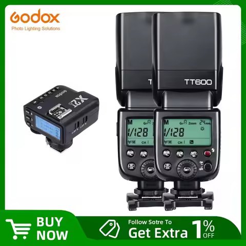 Godox 2x TT600 2.4G Wireless Camera Flashes Speedlites With X1T/X2T Transmitter Trigger For Canon Ni