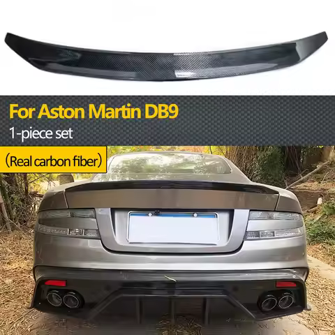 Suitable for Aston Martin DB9 Gloss Black High Quality Carbon Fibre Luggage Wing Spoiler