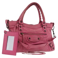 BALENCIAGA The First 手提包 皮革 2way 粉紅色 103208 正品 184935SM