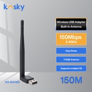 Wireless USB Wifi Adapter, 150Mbps, 2.4Ghz, USB2.0, Boost Your Internet Speed with 150Mbps 2.4Ghz