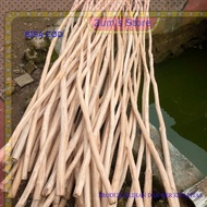 KAYU Teak Wood Twigs Decoration 5 Sticks 2 Meters Long Already Smooth