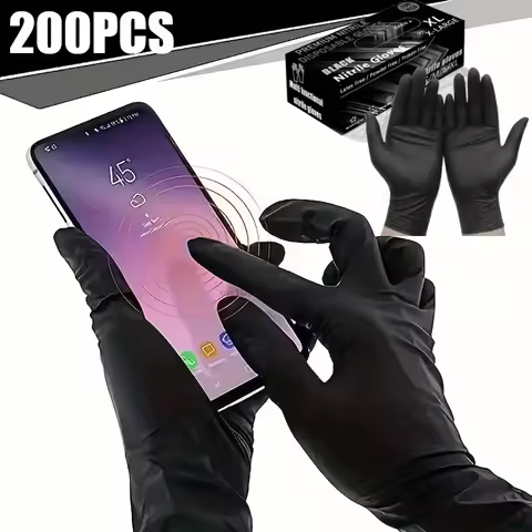 Black Nitrile Gloves Mechanic Latex Gloves Household Disposable Gloves Cleaning Rubber Working Glove