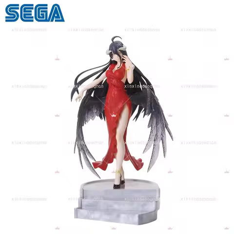 Original SEGA Overlord 23cm Albedo Anime Decoration Collection Figurine Mini Toys Model Children Gif