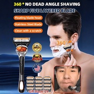 [5 Ultra Sharp Blades]/[Smooth Close Shave] SL Ultra Sharp Stainless Steel Men'S Razor 5 Blade Repla