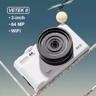 ♞,♘,♙VETEK 8 Camera 64MP Digital Camera 4K Vlogging Camera 3.0Flip Screen 18X Digital Zoom Portable