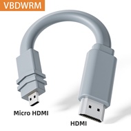 HDMI Cable  Micro HDMI to HDMI 4K Video Converter  25CM 10inch flat 4K for TV Monitor Projector  Portable Converter