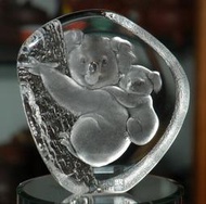 瑞典Mats Jonasson Crystal 限量水晶雕刻無尾熊KOALA