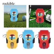 rockible Outdoor Sports Golf Ball Pouch with Tee Holder PU Leather Mini Storage Belt Bag for Golf Ga