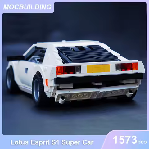 MOC Building Blocks Lotus Esprit S1 Super Racing Sport Car Wet Nellie Model DIY Assemble Bricks Tran