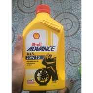 SHELL ADVANCE AX5 motorcycle lubricant 20w 50 1 liter