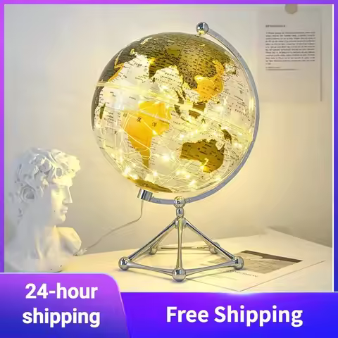LED Transparent Mova Globe Home Decor Light Luxury Home Ornament Living Room Study Office Table Deco