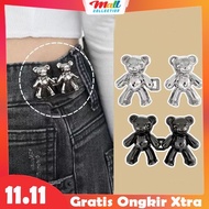 MALL Korean Women's Style Bear Pattern Waist Jeans Buttons BRS06