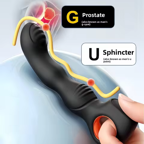 Male Prostate Massager Anal Vibrator G-Spot Stimulating Vibrating Butt Plug Gay Anal Toys Beginner A