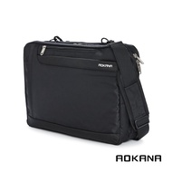 AOKANA Lightweight Water-Repellent Multi-Compartment Three-Purpose 15.6 Inch Computer Briefcase Back