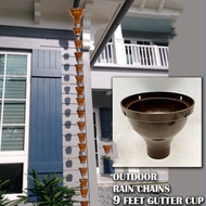 9 FEET GUTTER CUP RAIN CHAIN / GARDEN & HOME DECORATION
