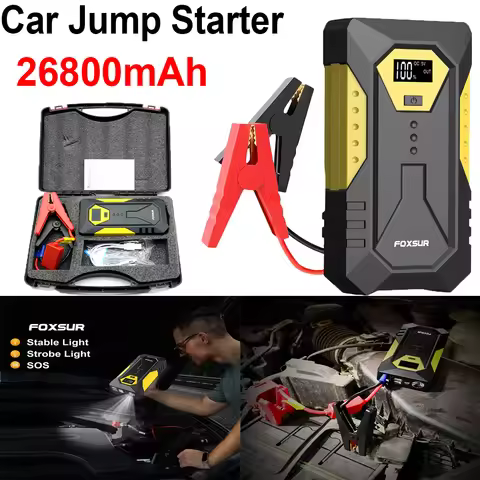 Starting Device with LED Light Portable Car Battery Booster Charger Digital Display Emergency Booste