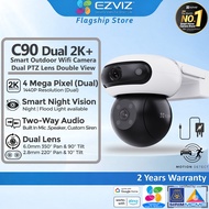 EZVIZ H90 C90 DUAL LENS 2K+ + 2K+ Full Color Night Vision Outdoor Alarm With Flood Light Waterproof 