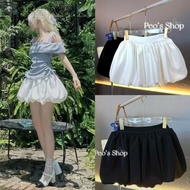 V02/ 2-layer puffy CV, with inner pants, thick velvet silk (2 colors black/white, with real photos) 