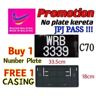 Car Number Plate Standard Siap Tambah  WHITE FONTS JPJ Approve Nombor Lulus Plate Kereta Standard Vehicle Number 合法车牌字号