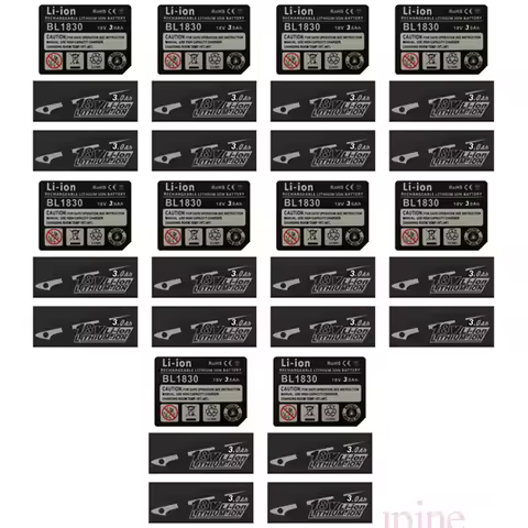 10 Sets BL1830 Tag Li-Ion battery 18V Sticker Label For Makita 18V 3Ah 4Ah 5Ah 6Ah 9Ah BL1860 batter