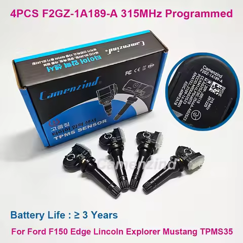 4x Pre-Programmed TPMS Tire Pressure Sensor F2GZ-1A189-A F2GZ1A189A TPMS35 for Ford F150 Edge Lincol
